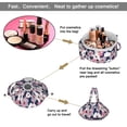 thumbnail image 2 of Beauty Lay Flat Makeup Bag - Large Floral Drawstring Travel Cosmetic Organizer, Lightweight Toiletry Bag with Zipper Pocket & Mesh Compartment, Storage Case Shower Bag for Women & Men Pratictal Gift, 2 of 5