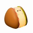 thumbnail image 1 of Burger Piggy Silicone Night Light, Night Lights, Led Squishy Novelty Animal Cute Gifts -3 Brightnes, 1 of 5