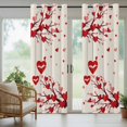 thumbnail image 5 of Outdoor Curtains for Patio Waterproof, Red Valentines Outdoor Privacy Panels Grommet, Red Love Heart Tree Rustic Blackout Outside Curtains for Porch/Cabana/Pergola/Gazebo 54"x95", 1 Panel, 5 of 8