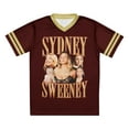 thumbnail image 3 of Sydney Sweeney Vintage Collage Merch V-Neck Loose T-Shirt Short-Sleeved Fashion Y2K 2025 Casual Unisex Summer Football Sport Tee, 3 of 7