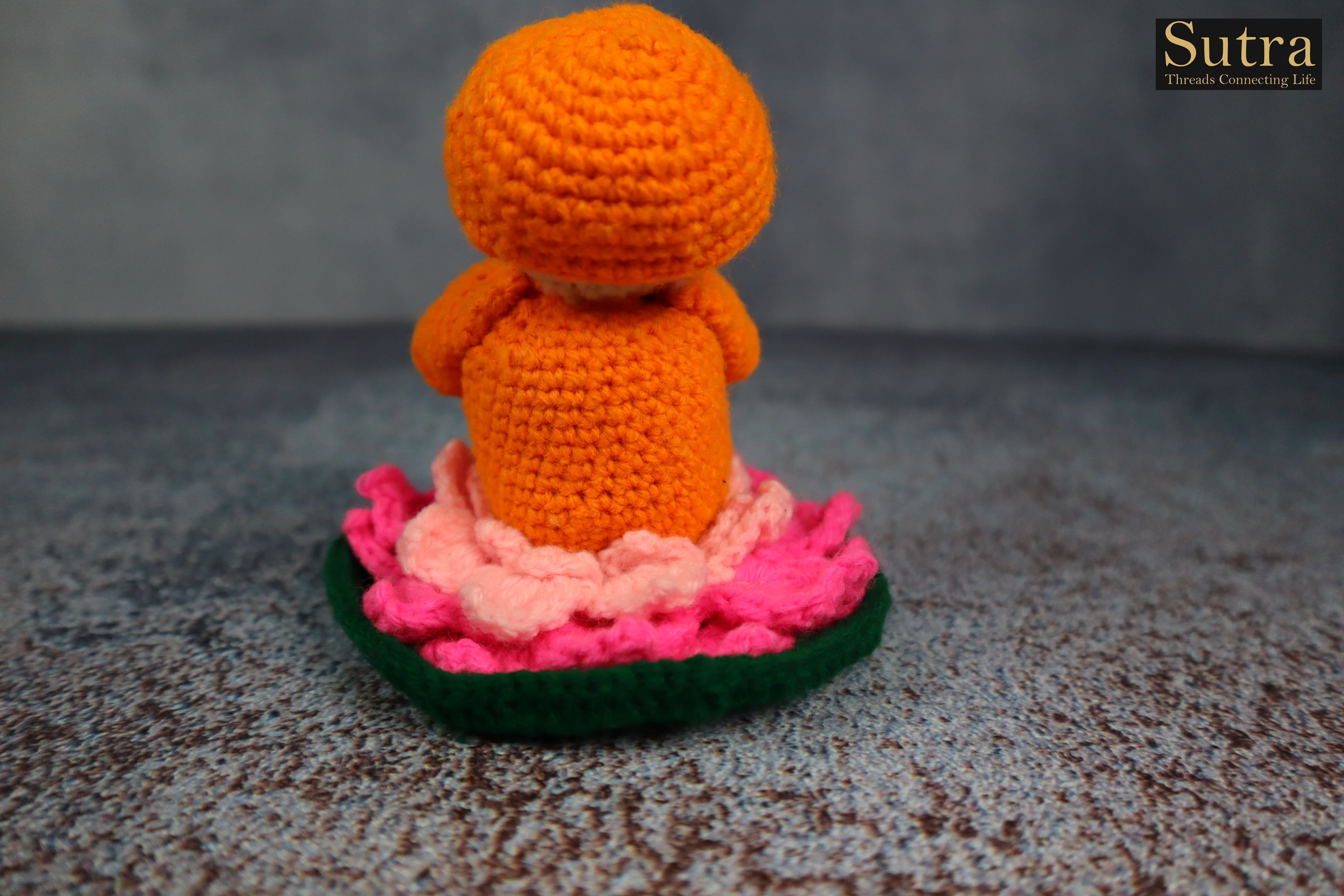 Gift for religious friends,Serene and Artistic Home Décor, Crochet buddha doll, Amigurumi big buddha, Happy monk
