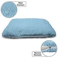 thumbnail image 3 of Floral Pet Bed, Illustration of Rhythmic Abstract Art Deco in Blooming Monochrome Colors, Resistant Pad for Dogs and Cats Cushion with Removable Cover, 24" x 39", Deep Sky Blue White, by Ambesonne, 3 of 4
