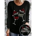 thumbnail image 3 of Christmas Graphic Long Sleeve T-Shirt, Cute Streetwear Autumn Top, 3 of 5