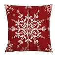 thumbnail image 2 of Dongrere Linen Christmas Pillow Covers 18x18 Inch Red Pillowcase for Christmas Decorations Indoor Decorative Pillow Case for Indoor & Outdoor Use, 2 of 6