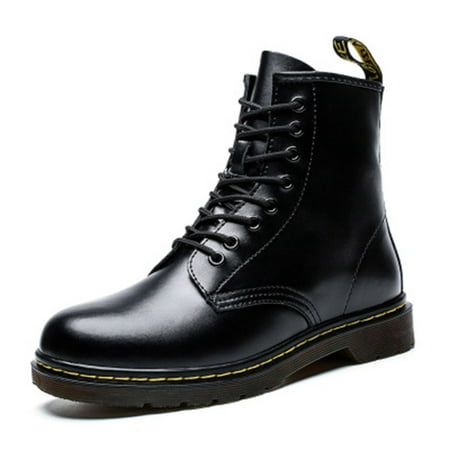 

Martens Dr. Jadon Boots Black Platform Leather Shoes Men Snow Boots Lace-up Non-slip Sole 36