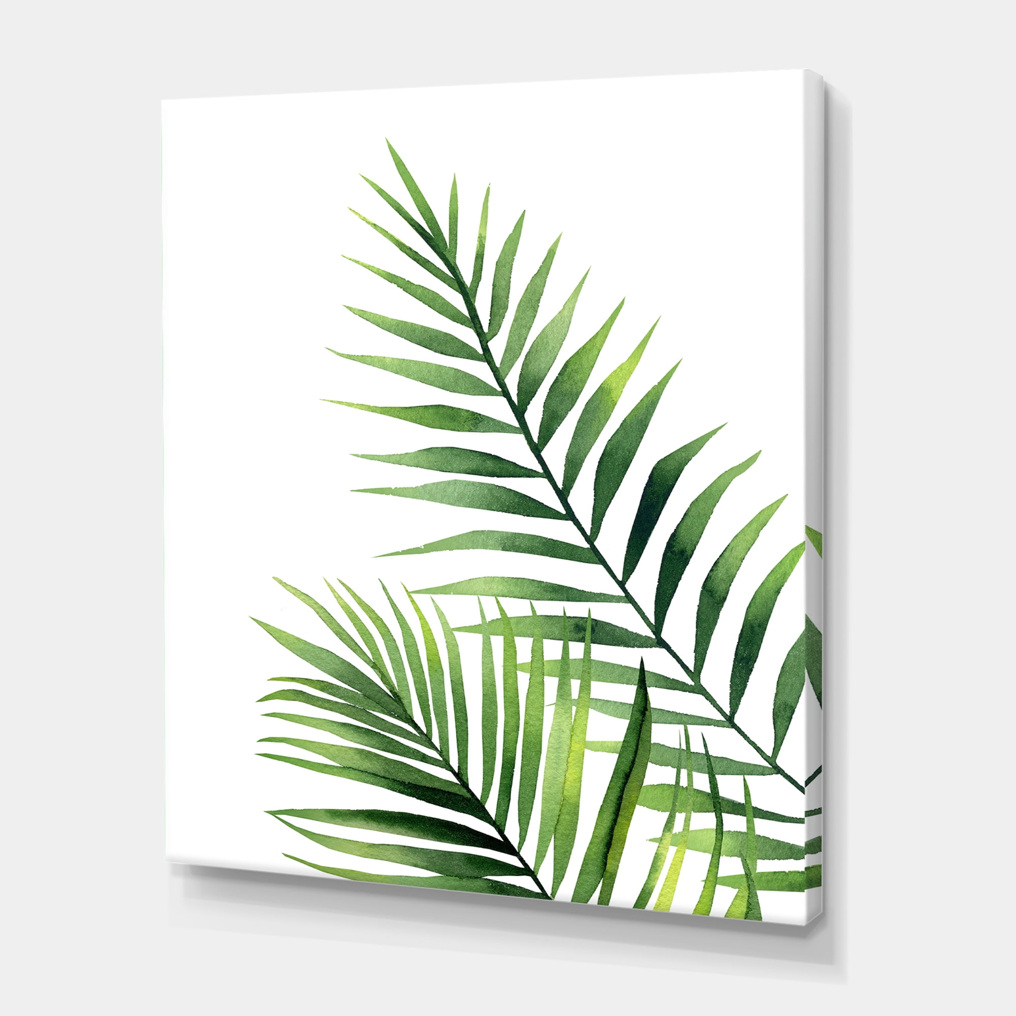 Designart ' Fern Plant Leaves Detail III ' Farmhouse Canvas Wall Art Print
