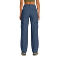 thumbnail image 4 of KDDYLITQ Womens Cargo Pants Stretch Quick Dry Workout Trousers Waterproof Straight Leg Casual Fall Lightweight 2026 Hiking Pants with Multi Pockets Blue L, 4 of 6