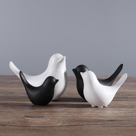 Jialinnn 2.76 in Christmas Anniversary Back to School Bird White Porcelain Decorative Figurine