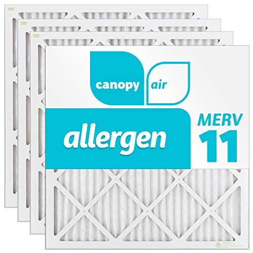 6-Pack Canopy Air 20x20x1 Actual Size 19 1//2 x 19 1//2 x 3//4 Made in The USA MERV 11 Allergen AC Furnace Air Filter