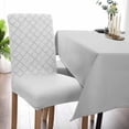 thumbnail image 5 of Burnt Orange Dining Chair Cover Set of 4,Stretch Chair Protectors Slipcover,Spandex Kitchen Chair Seat Back Cushion Slip Cover for Dining Room,Party,Hotel Geometric Minimalist, 5 of 6