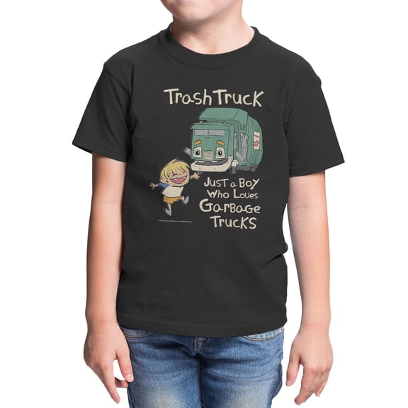 Trash Truck Hank Loves Garbage Trucks Youth T Shirt (Black, XS-XL)