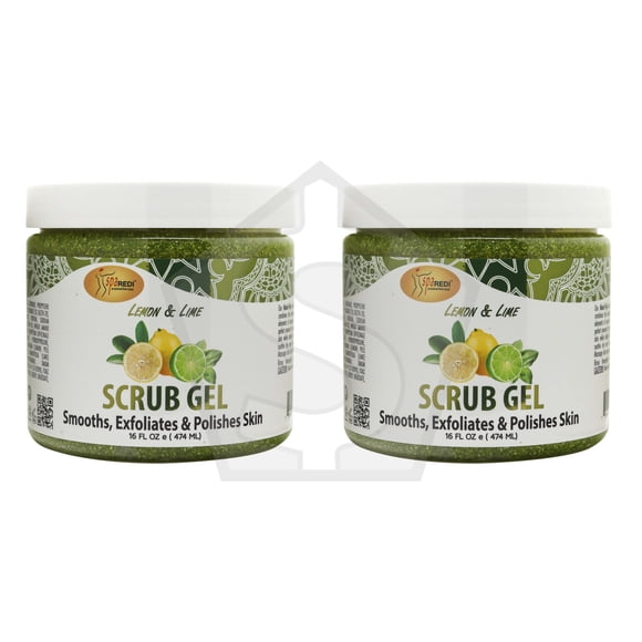 Bundle of 2 - SPA REDI Pedi Scrub Gel (16oz) - Lemon and Lime