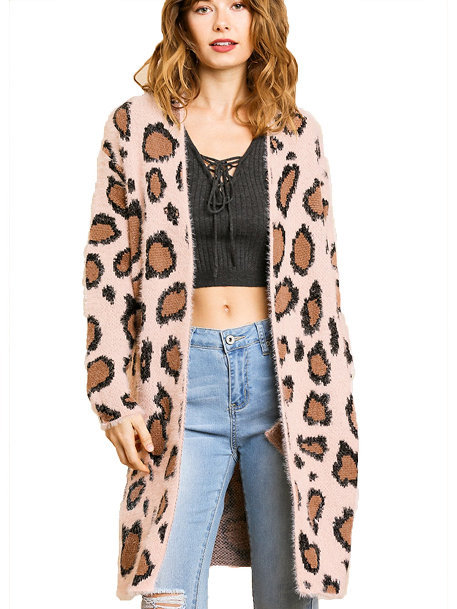 cheetah cardigan walmart