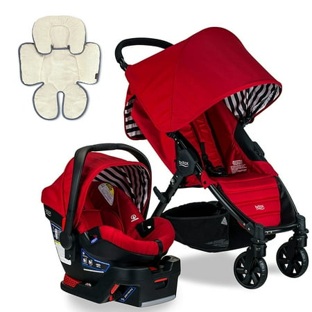 Britax Pathway & B-Safe 35 Travel System, Cabana with Support Pillow Bundle