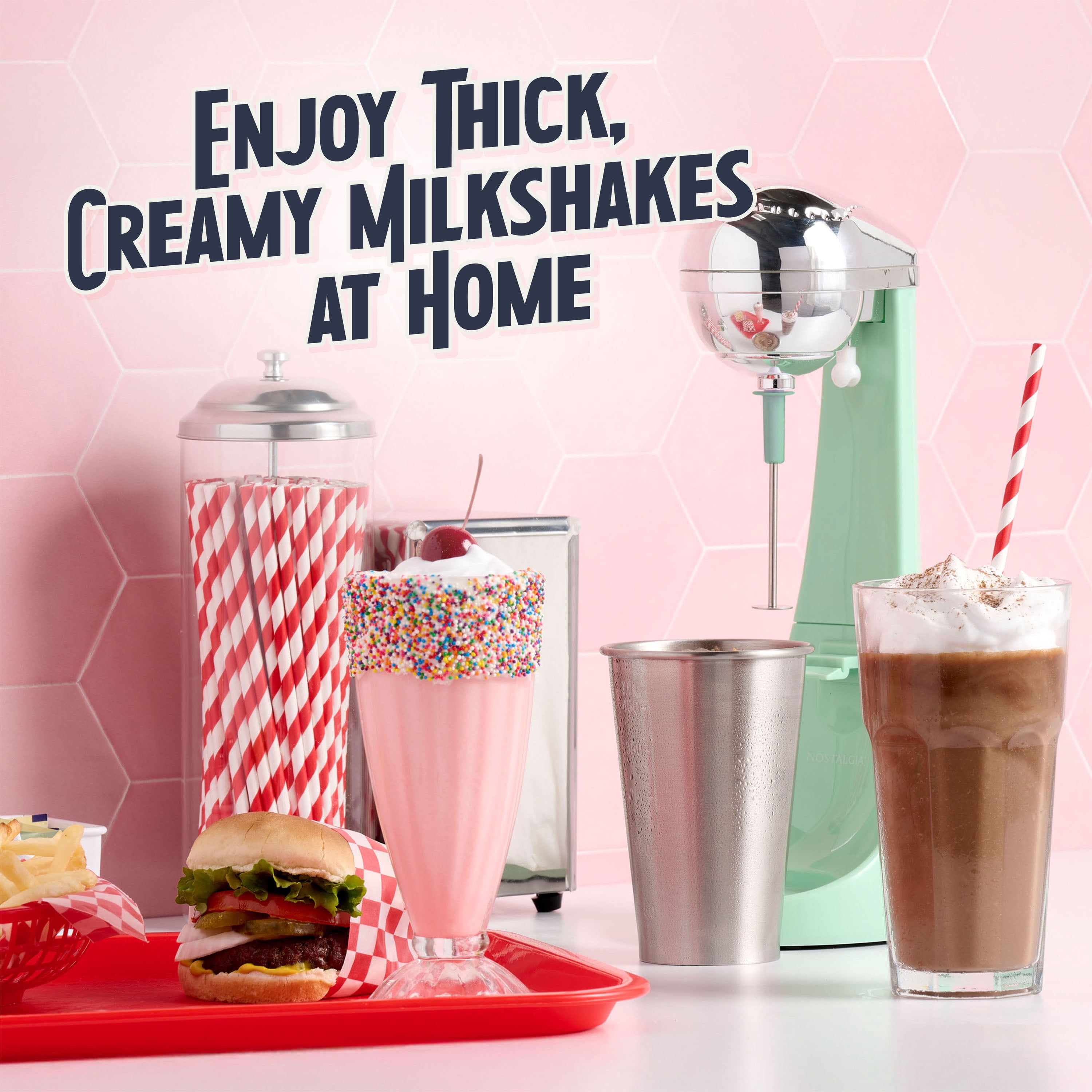 Nostalgia Two-Speed Electric Milkshake Maker, Jadeite