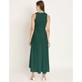 thumbnail image 4 of Moomaya Solid Wrap Style Maxi Dress, Sleeveless V-Neck A-Line Party Dress, 4 of 8