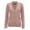 Mauve, variant on Women's Long-Sleeve Button-Down Two Pocket Cable Knit Casual Cardigan Sweater HB3134-TEL-S