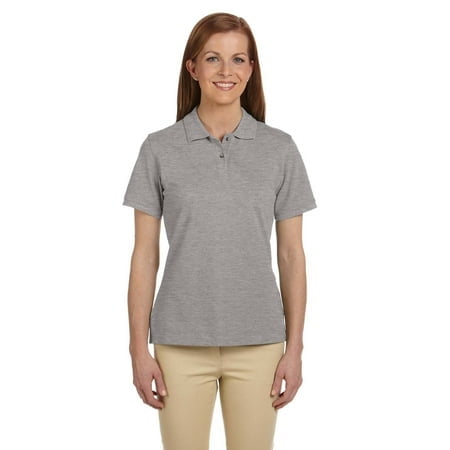 Harriton Polo à Manches Courtes en Piqué de Coton Filé à l'Anneau pour Femmes 6 oz