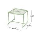 thumbnail image 4 of GDF Studio Poynes Outdoor Modern 3 Piece Chat Set, Matte Green, 4 of 15
