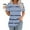 Light Blue, variant on Tittly T Shirts for Women Spring Tops for Women Plus Size Womens Blouses Casual Tunic Tops For Women Loose Fit Short Sleeve Women's Trendy Gradient Tshirts Graphic Tees Tshirts Shirts Black L