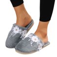 thumbnail image 3 of Vedolay Womens Slippers Cute Cartoon Shoes Warmth for Indoor Outdoor Grey,39, 3 of 5