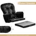 thumbnail image 5 of Lovote 5 in 1 Removable Glider Cushions Set for Rocker Chair & Ottoman Washable Cover, Black, 5 of 9