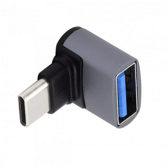 FVH Up Down Angled USB-C Type-C to USB 3.0 Female OTG Adapter 90 Degree for Laptop Tablet Phone