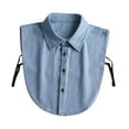 thumbnail image 3 of Cuello falso, accesorios para la parte , cuello falso para prendas de vestir, uniformes formales, camisas Azul vaquero, 3 of 10
