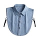 thumbnail image 3 of Cuello falso para traje profesional, ropa decorativa elegante, cuello falso ajustable Azul vaquero, 3 of 9
