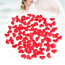 WHAMVOX 100 pcs Artificial Petals Love Heart Fake Sponge Heart Party Supplies Wedding Engagement Table Confetti Decoration (Red)