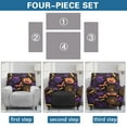 thumbnail image 6 of FOR U DESIGNS Jack - o'-lantern Spider Web Print Recliner Chair Covers with Armrest, Breathable Reclining Slipcovers Comfortable Recliner Couch Covers Halloween Decor with Storage Pocket, 6 of 8