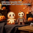 thumbnail image 6 of Vintage Halloween Decorations Colorful Retro Fall Wooden Figurines for Home Indoor Mantel Shelf Party Display Halloween Home Decor Gifts Set of 2, 6 of 6