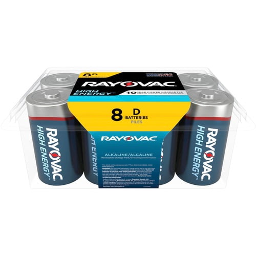 Rayovac High-Energy Alkaline D Batteries - For Drain Device, Toy, Flashlight - 8 / Pack Rayovac High-Energy Alkaline D Batteries - For Drain Device, Toy, Flashlight - 8 / Pack