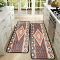 thumbnail image 4 of Kitchen Rugs Sets Of 2,Boho Red Southwestern Ethnic Pattern Anti Fatigue Kitchen Mat Rugs Non Slip Washable,Decorative Kitchen Floor Mats for Kitchen,Sink,Laundry,17"x47"+17"x47", 4 of 5