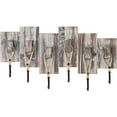 thumbnail image 6 of MyGift Wall-Mounted Entryway Torched Wood Coat Rack with 6 Nautical Style Rope Hooks, 6 of 6