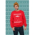 thumbnail image 2 of Alien Abduction Red Adult Sweatshirt, 2 of 6