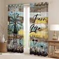 thumbnail image 2 of Homewish Retro Lake House Blackout Curtains Set of 2 (52x84 Each) for Adult, Yellow Rustic Cabin Window Curtains, Plant Botanical Curtains and Drapes, Curtains Blackout Home Decor, 2 of 6