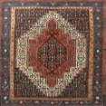 thumbnail image 1 of Ahgly Company Machine Washable Indoor Square Traditional Dark Almond Brown Area Rugs, 5' Square, 1 of 7