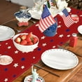thumbnail image 4 of LanSuare Patriotic Table Runners, Red/White/Blue Star Design, Holiday Kitchen & Dining Decor, July 4th Party Essentials, 4 of 6