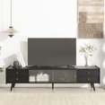 SQREDS Luxury Modern TV Stand for 85"+ TV Fluted Entertainment Center