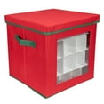 thumbnail image 3 of Northlight 12" Red Christmas Ornament Storage Bag with Removable Dividers, 3 of 6