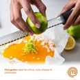 thumbnail image 2 of Lemon Zester Grater Micro Planing Tool for Zesting Citrus Fruits, Kitchen Gadget for Finely Grating Garlic, Ginger, Nutmeg, Parmesan Cheese, 2 of 4