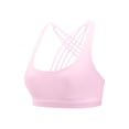 thumbnail image 2 of Womens Bras Plus Size Ice Silk Beautiful Back Yoga Fitness Sports Bra Underwear Sport Bras for Women Pink L, 2 of 4
