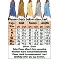 thumbnail image 2 of Women Long Sleeve Loose Plain Maxi Dress Casual V Neck Long Dresses with Pocket Bohemian Sundress, 2 of 2