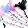 thumbnail image 3 of Interactive Cat Feather Toys Retractable Cat Wand Toy Wand Toy Cat Tease Rod With Bell And Colorful Feather For Kitten Cat Toys for Indoor Cats Kitten Play Chase Exercise, 3 of 8