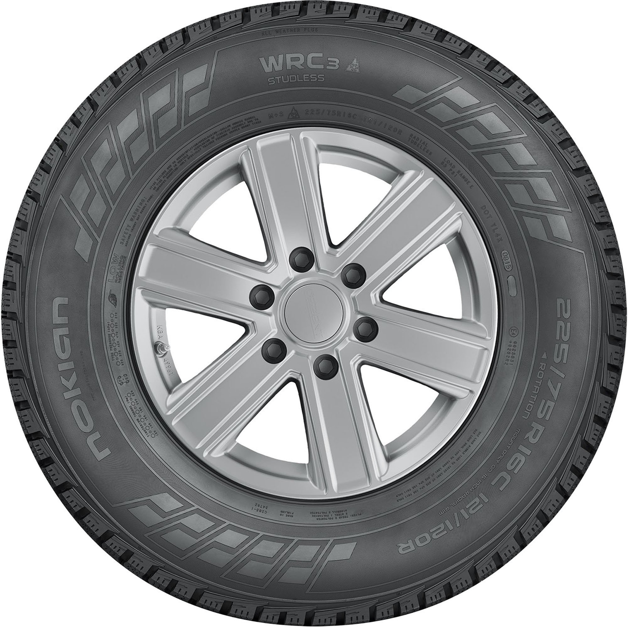 Nokian WR C3 All Weather LT235/65R16C 121/119R E Light Truck Tire Fits: 2019-22 Mercedes-Benz Sprinter 3500 Base, 2008 Suzuki XL-7 JX simolary.com 10 Nokian WR C3 All Weather LT235/65R16C 121/119R E Light Truck Tire Fits: 2019-22 Mercedes-Benz Sprinter 3500 Base, 2008 Suzuki XL-7 JX - Image 2