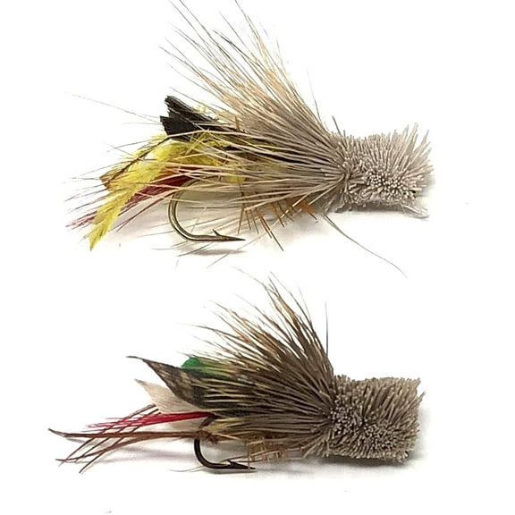 Feeder Creek Fly Fishing Trout Flies - Dave's Hopper Assortment - Standard and Green - Sizes 10 and 12