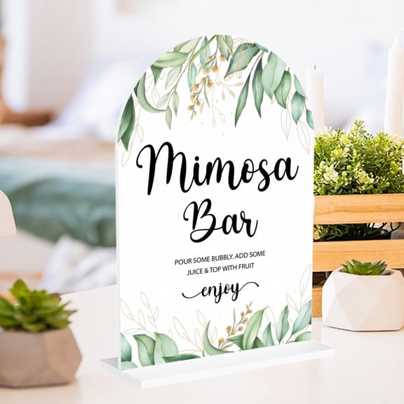 Wedding Decor Table Sign - Stunning Acrylic Table Top Signs for Reception, Ceremony & Celebration - 5 X 7 Inches