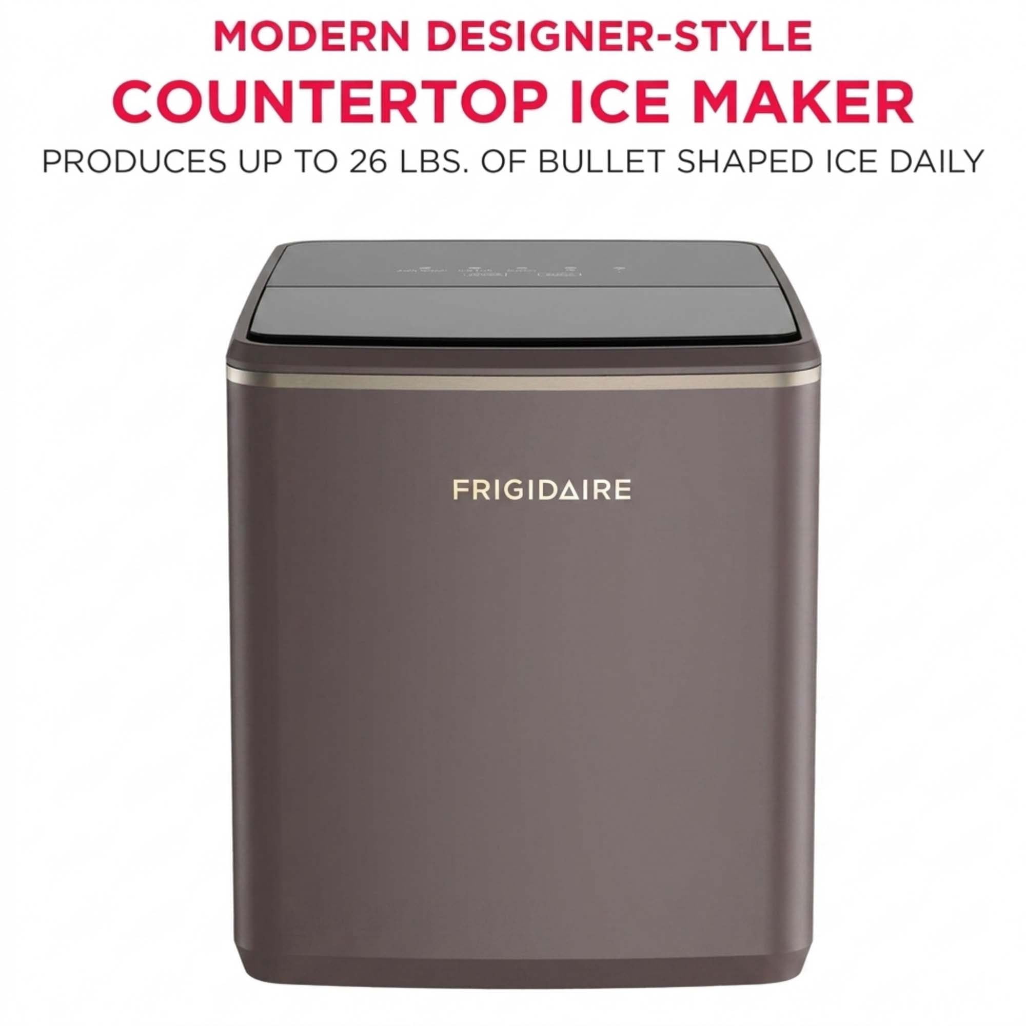 Frigidaire 26 lbs. Countertop Ice Maker with Touch Display, Mauve