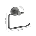 thumbnail image 3 of Toilet Paper Holder, Wall Mounted Stainless Steel Tissue Roll Rack with Open End Design, Rust Resistant Bathroom Organizer for Quick Roll Replacement, Space Saving Storage for Home, 3 of 6